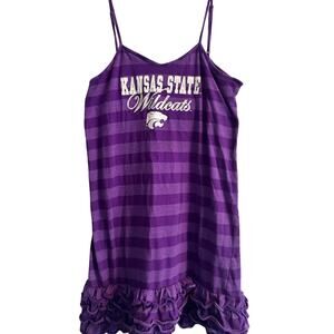 GUC Concepts Sport Purple Kansas State Ruffled Dress Spaghetti Straps Size L